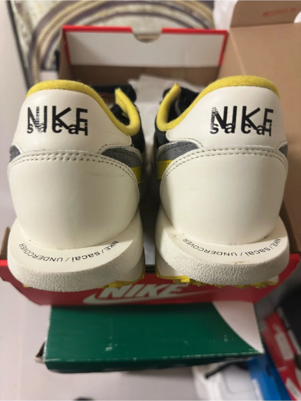 Nike Black, Yellow & White Retro Runner Sneakers - Picture 2 of 4
